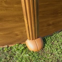 GRE Piscine Ronde Acier Gré Sicilia Imitation Bois - Ø 3 X 1,20 M -Intex Soldes Magasin pied piscine gre imitation bois 1