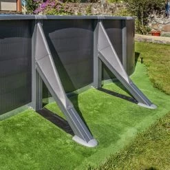 GRE Piscine Ovale Acier Gré Gris Anthracite - 7,30 X 3,75 X 1,20 M 10 GRE Piscine Ovale Acier Gré Gris Anthracite - 7,30 X 3,75 X 1,20 M -Intex Soldes Magasin pied piscine ovale gre gris anthracite 1