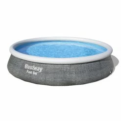 Piscine Autoportée Bestway Fast Set Aspect Rotin 3,96 X 0,84 M -Intex Soldes Magasin piscine autoportee bestway fast set rotin 396 x 84 cm 3