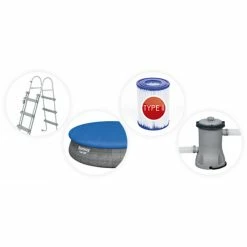 Piscine Autoportée Bestway Fast Set Aspect Rotin 4,57 X 1,07 M -Intex Soldes Magasin piscine autoportee bestway fast set rotin 457 x 107 cm 5