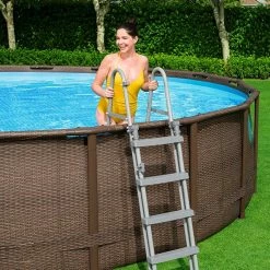 Piscine Tubulaire Ronde Bestway Power Steel Swim Vista 5,49 X 1,22 M -Intex Soldes Magasin piscine bestway power steel vista 549 x 122 2 1