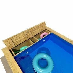 Piscine Pool'n Box Junior Procopi En Bois 3,7 X 2,4 M - Coffre Et Filtration Intégrés -Intex Soldes Magasin piscine bois pool n box junior 2 min