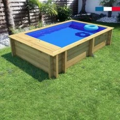 Piscine Pool'n Box Junior Procopi En Bois 3,7 X 2,4 M - Coffre Et Filtration Intégrés -Intex Soldes Magasin piscine bois pool n box junior 5 min