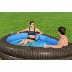 Bestway Piscine Gonflable Demi-lune Avec Sièges Truprint - Imprimé Rotin 8 Bestway Piscine Gonflable Demi-lune Avec Sièges Truprint - Imprimé Rotin -Intex Soldes Magasin piscine familiale truprint decor osier 231m 2