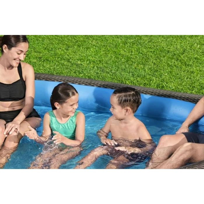 Bestway Piscine Gonflable Demi-lune Avec Sièges Truprint - Imprimé Rotin 5 Bestway Piscine Gonflable Demi-lune Avec Sièges Truprint - Imprimé Rotin – Image 5