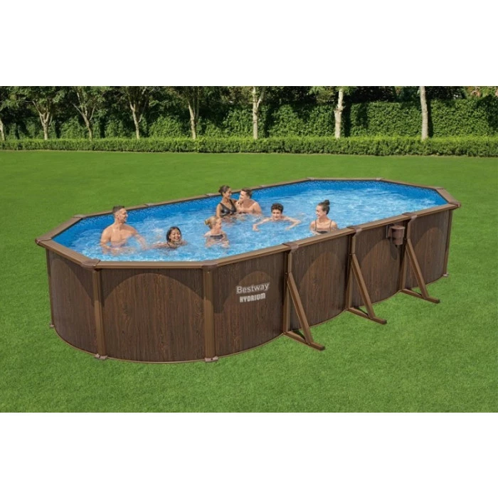 Piscine En Acier Bestway Hydrium Effet Bois - 7,30 X 3,60 X 1,30 M 2 Piscine En Acier Bestway Hydrium Effet Bois - 7,30 X 3,60 X 1,30 M – Image 2