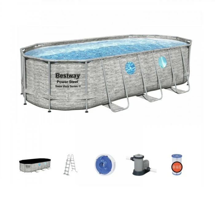Piscine Tubulaire Ovale Bestway Power Steel Swim Vista 5,49 X 2,74 X 1,22 10 Piscine Tubulaire Ovale Bestway Power Steel Swim Vista 5,49 X 2,74 X 1,22 – Image 10