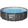 Bestway Piscine Hors Sol Ronde Steel Pro Max™ Effet Bois 427 X 107 Cm