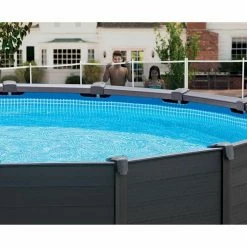 Piscine Tubulaire Ronde Intex Graphite 4.78 X 1.24 M 14 Piscine Tubulaire Ronde Intex Graphite 4.78 X 1.24 M -Intex Soldes Magasin piscine intex graphite 2 2