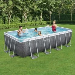 Piscine Tubulaire Bestway Power Steel Rotin Gris 4,88 X 2,44 X 1,22 M -Intex Soldes Magasin piscine tubulaire bestway steel rotin gris 488 x 244 x 122 cm 2 1