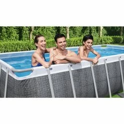 Piscine Tubulaire Bestway Power Steel Rotin Gris 4,88 X 2,44 X 1,22 M -Intex Soldes Magasin piscine tubulaire bestway steel rotin gris 488 x 244 x 122 cm 5 1