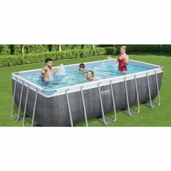 Piscine Tubulaire Bestway Power Steel Rotin Gris 4,88 X 2,44 X 1,22 M -Intex Soldes Magasin piscine tubulaire bestway steel rotin gris 488 x 244 x 122 cm 6 1