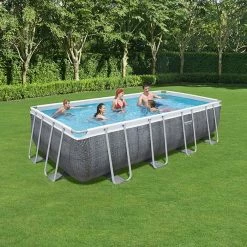 Piscine Tubulaire Bestway Power Steel Rotin Gris 5,49 X 2,74 X 1,22 M 9 Piscine Tubulaire Bestway Power Steel Rotin Gris 5,49 X 2,74 X 1,22 M -Intex Soldes Magasin piscine tubulaire bestway steel rotin gris 549 x 274 x 122 cm 2 1