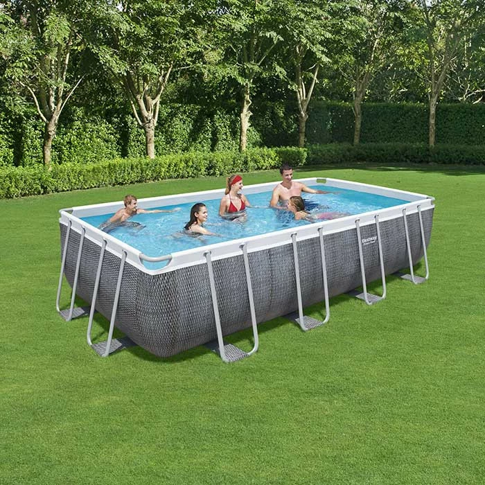 Piscine Tubulaire Bestway Power Steel Rotin Gris 5,49 X 2,74 X 1,22 M 4 Piscine Tubulaire Bestway Power Steel Rotin Gris 5,49 X 2,74 X 1,22 M – Image 4
