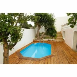 Piscine En Bois Octogonale Ubbink Azura 4,90 X 3,55 X 1,30 M - Liner Bleu 10 Piscine En Bois Octogonale Ubbink Azura 4,90 X 3,55 X 1,30 M - Liner Bleu -Intex Soldes Magasin piscine ubbink azura 490 355 130 bleu 3