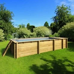 Piscine Pool'n Box Procopi En Bois 5 X 2 M - Coffre Et Filtration Intégrés -Intex Soldes Magasin piscine pool n box hors sol ambiance min