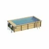 Piscine Urbaine XL Procopi En Bois 6,5 X 3,5 M - Couverture Automatique