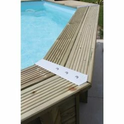 Kit De 8 Pièces Finition Margelles 135° Ubbink Alu Piscine Bois Octogonale -Intex Soldes Magasin platine linea angle finition margelles ubbink alluminium ambiance 3